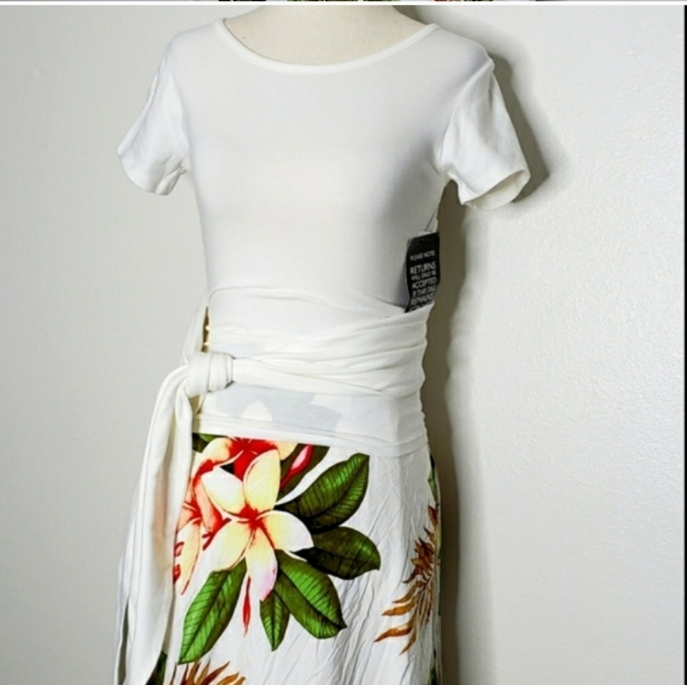 Wrap Tie Criss Cross Top Crop White Unique Bohemian Boutique Womens Extra Long - Picture 7 of 12